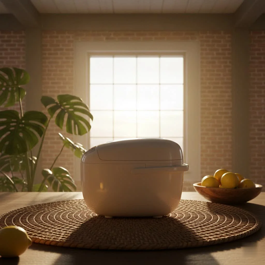 Dash Mini Rice Cooker on a kitchen counter