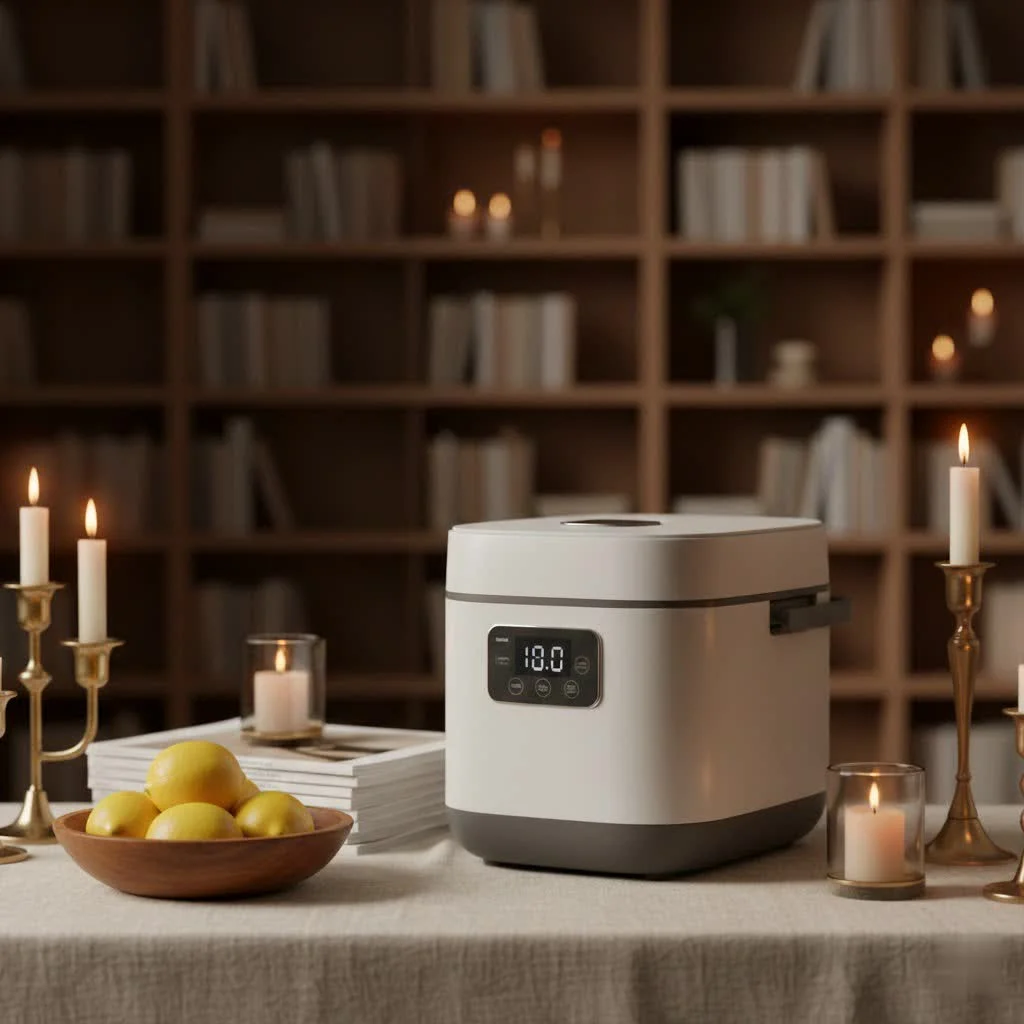 Cuckoo rice cooker with perfectly cooked white rice